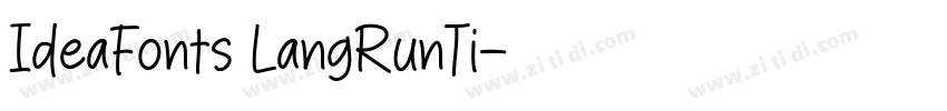 IdeaFonts LangRunTi字体转换